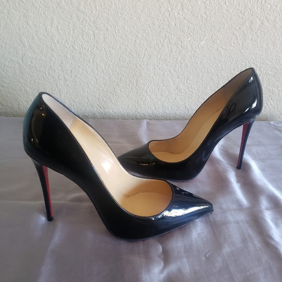 Christian Louboutin Pigalle Follies Black Patent Leather 100MM - Picture 15 of 16